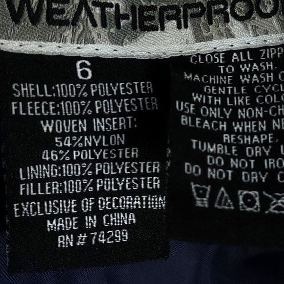 32 Degrees Weatherproof Blue Insulated Snow Suit Overalls Size 6 - Picture 15 of 15